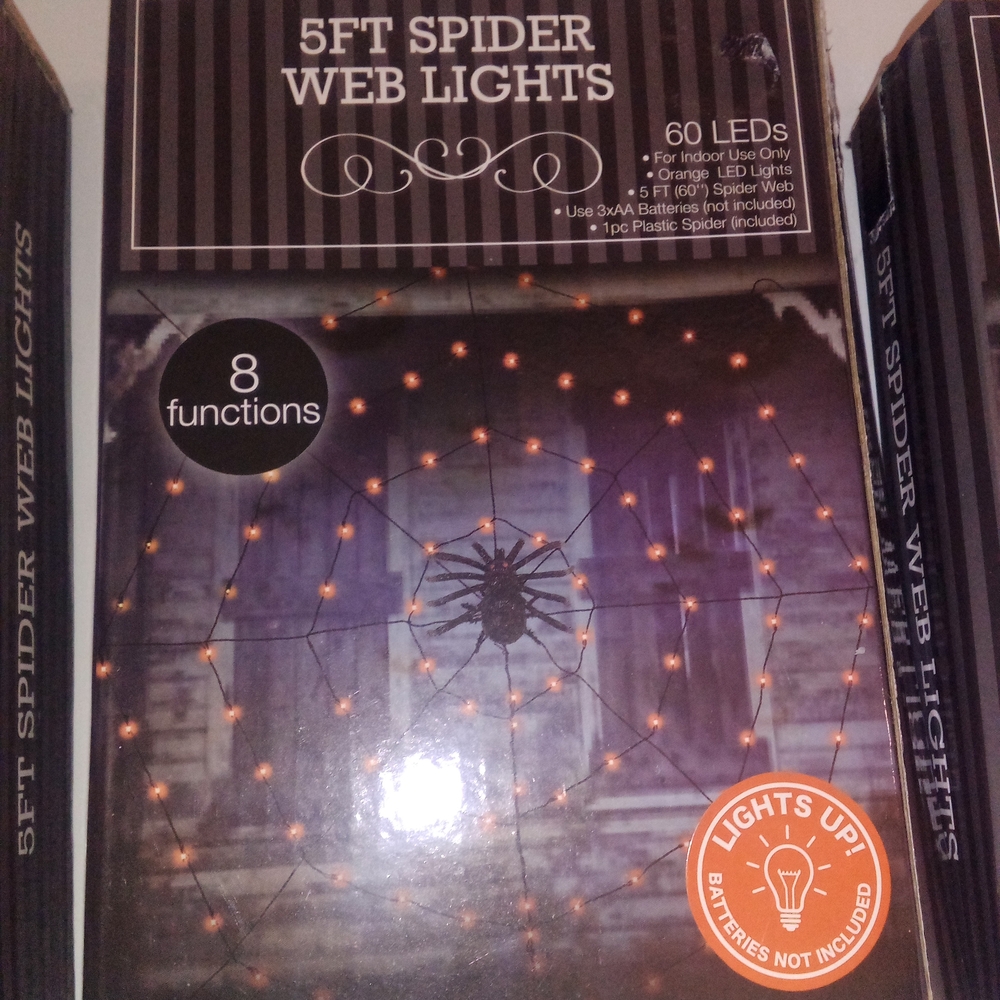 Spider Web Lights with Orange LEDs